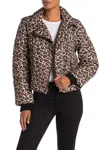 Diane Von Furstenberg Paulina Leopard Print Down Quilted Jacket In Multicolor In Multi