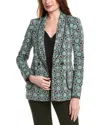 Diane Von Furstenberg Penelope Wool-blend Jacket In Green