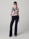 Diane Von Furstenberg Perfect Long Sleeve Top In Neutral