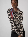 Diane Von Furstenberg Perfect Long Sleeve Top In Shadow Twigs Horizontal