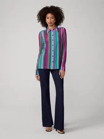 Diane Von Furstenberg Perfect Shirt In Blue