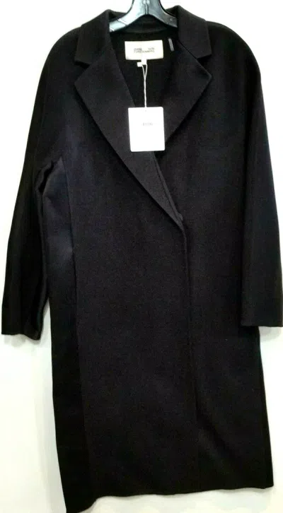Pre-owned Diane Von Furstenberg Perilla Double-face Wool Coat "black" Sz Xs/s