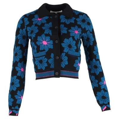 Diane Von Furstenberg Petey Floral Cardigan In Multicolor Wool