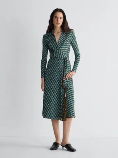 Diane Von Furstenberg Phoenix Reversible Dress In Green