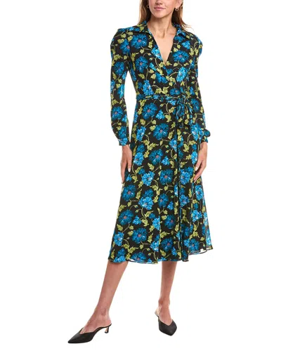 Diane Von Furstenberg Phoenix Reversible Mesh Wrap Dress In Brown
