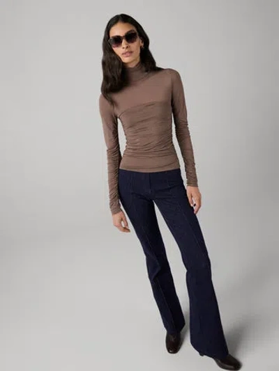 Diane Von Furstenberg Piper Turtleneck In Brown