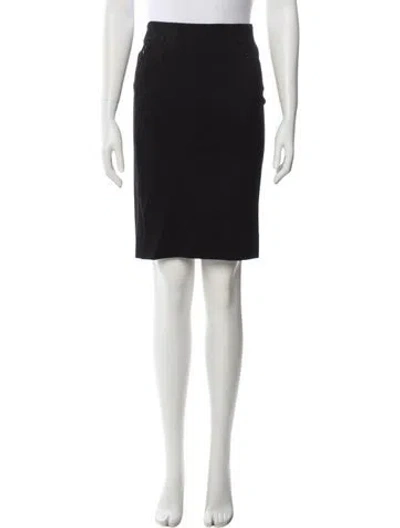 Pre-owned Diane Von Furstenberg Pleated Accents Knee-length Skirt In Gray