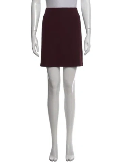 Pre-owned Diane Von Furstenberg Pleated Accents Mini Skirt In Purple