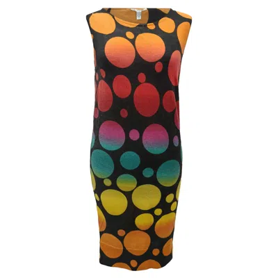 Diane Von Furstenberg Polka Dot Print Dress In Multicolor Wool