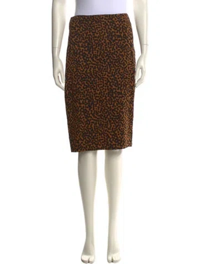 Pre-owned Diane Von Furstenberg Polka Dot Print Knee-length Skirt In Multi