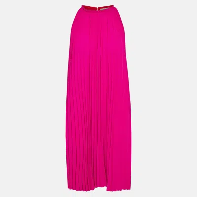 Pre-owned Diane Von Furstenberg Polyester Knee Length Dress 4 In Pink