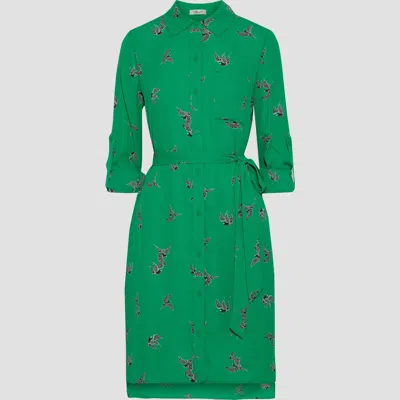 Pre-owned Diane Von Furstenberg Polyester Knee Length Dress 8 In Green