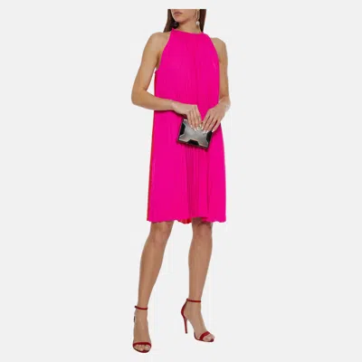 Pre-owned Diane Von Furstenberg Polyester Knee Length Dress 8 In Pink