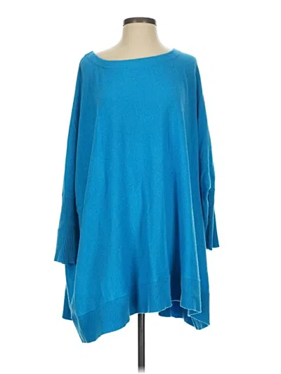 Pre-owned Diane Von Furstenberg Poncho In Blue