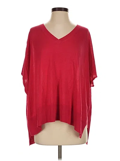 Pre-owned Diane Von Furstenberg Poncho In Red