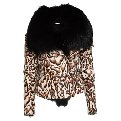 Pre-owned Diane Von Furstenberg , Ponyskin Coat In Black