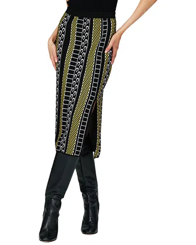 Diane Von Furstenberg Postiana Wool-blend Pencil Skirt In Yellow
