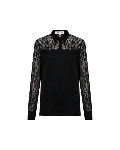 Diane Von Furstenberg Primrose Top In Black