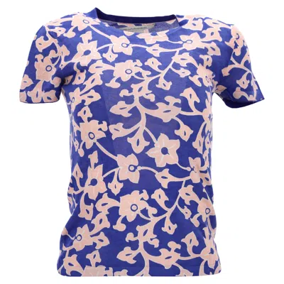 Diane Von Furstenberg Print Knitted T-shirt In Multicolor Wool