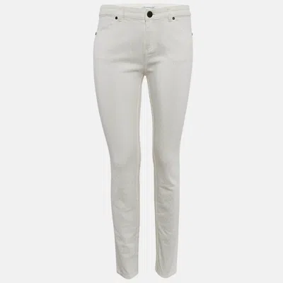 Pre-owned Diane Von Furstenberg Printed Denim Skinny Chainlink Jeans M Waist 30"