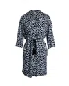 Diane Von Furstenberg Printed Drawstring Mini Dress In Light Blue Silk In Blue