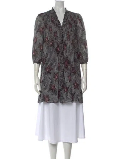 Pre-owned Diane Von Furstenberg Printed Dress In Burgundy