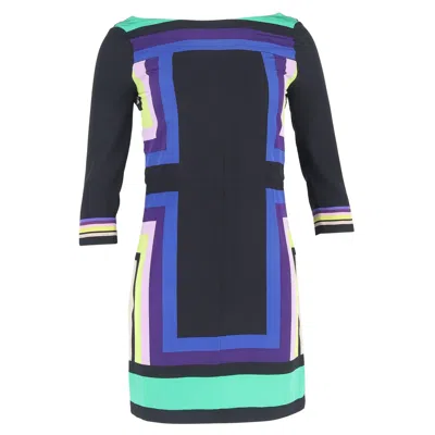 Diane Von Furstenberg Printed Dress In Multicolor Silk In Black