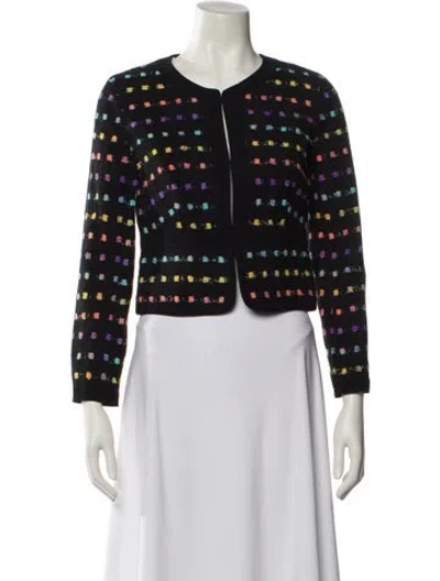 Pre-owned Diane Von Furstenberg Printed Jacket In Black