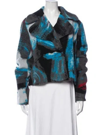 Pre-owned Diane Von Furstenberg Printed Jacket In Multicolor