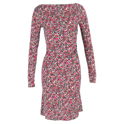 Diane Von Furstenberg Printed Knee Length Dress In Multicolor Polyester