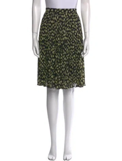 Pre-owned Diane Von Furstenberg Printed Knee-length Skirt In Black