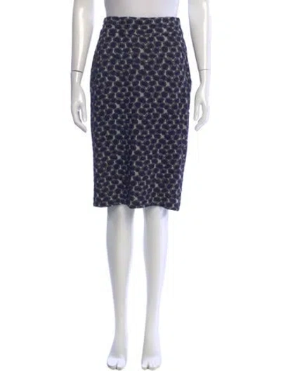 Pre-owned Diane Von Furstenberg Printed Knee-length Skirt In Blue