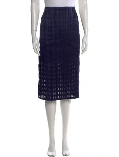 Pre-owned Diane Von Furstenberg Printed Knee-length Skirt In Blue