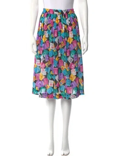Pre-owned Diane Von Furstenberg Printed Knee-length Skirt In Multi