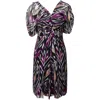Diane Von Furstenberg Printed Mid-length Dress In Multicolor Silk In Multi