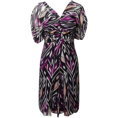 Diane Von Furstenberg Printed Mid-length Dress In Multicolor Silk