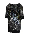 Diane Von Furstenberg Printed Mini Dress In Black Velvet In Black