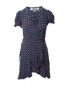 Diane Von Furstenberg Printed Mini Wrap Dress In Multicolor Silk In Multi