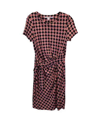 Diane Von Furstenberg Printed Mock-wrap Dress In Multicolor Silk