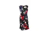 Diane Von Furstenberg Printed New Della Dress In Multicolor Silk In Black