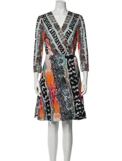 Pre-owned Diane Von Furstenberg Printed Nightgown In Black