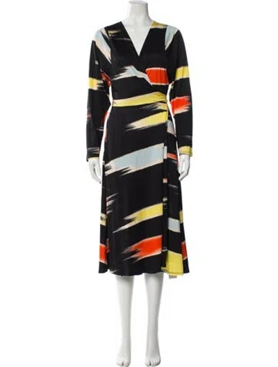 Pre-owned Diane Von Furstenberg Printed Robe In Multi