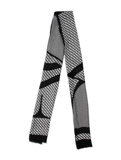 Pre-owned Diane Von Furstenberg Printed Scarf In Black