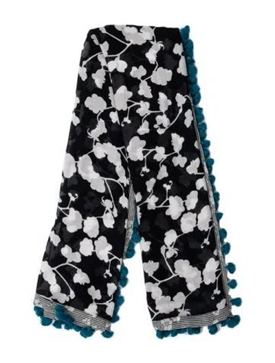 Pre-owned Diane Von Furstenberg Printed Scarf In Blue