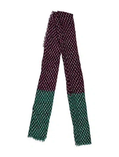 Pre-owned Diane Von Furstenberg Printed Shawl In Green