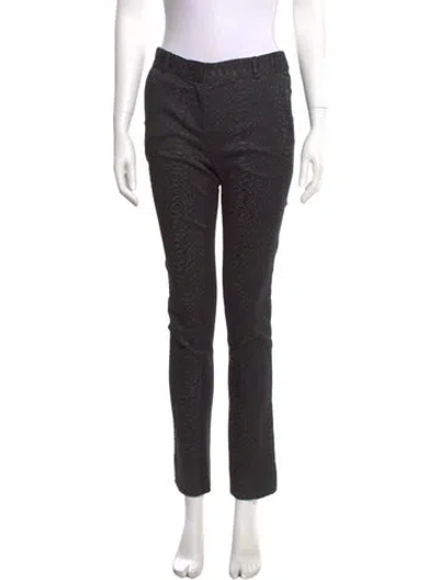 Pre-owned Diane Von Furstenberg Printed Straight Leg Pants W/ Tags In Black