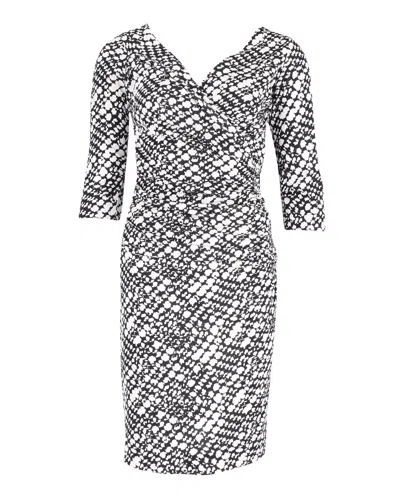 Diane Von Furstenberg Printed Wrap Dress In Black Silk