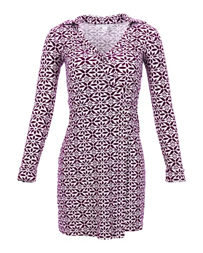 Diane Von Furstenberg Printed Wrap Dress In Red Viscose In Purple