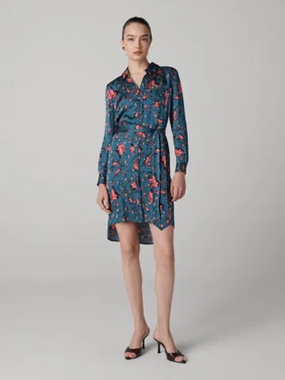 Diane Von Furstenberg Prita Shirt Dress In Blue