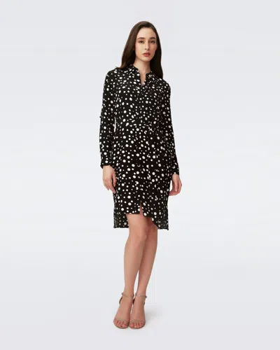 Diane Von Furstenberg Prita Shirt Dress By  In Size Xl In Spot Light